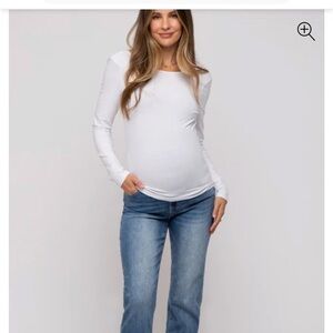 Pinkblush White Straight Leg Maternity Jeans - NWOT - NEVER WORN!
